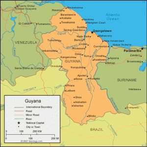 Map of Guyana